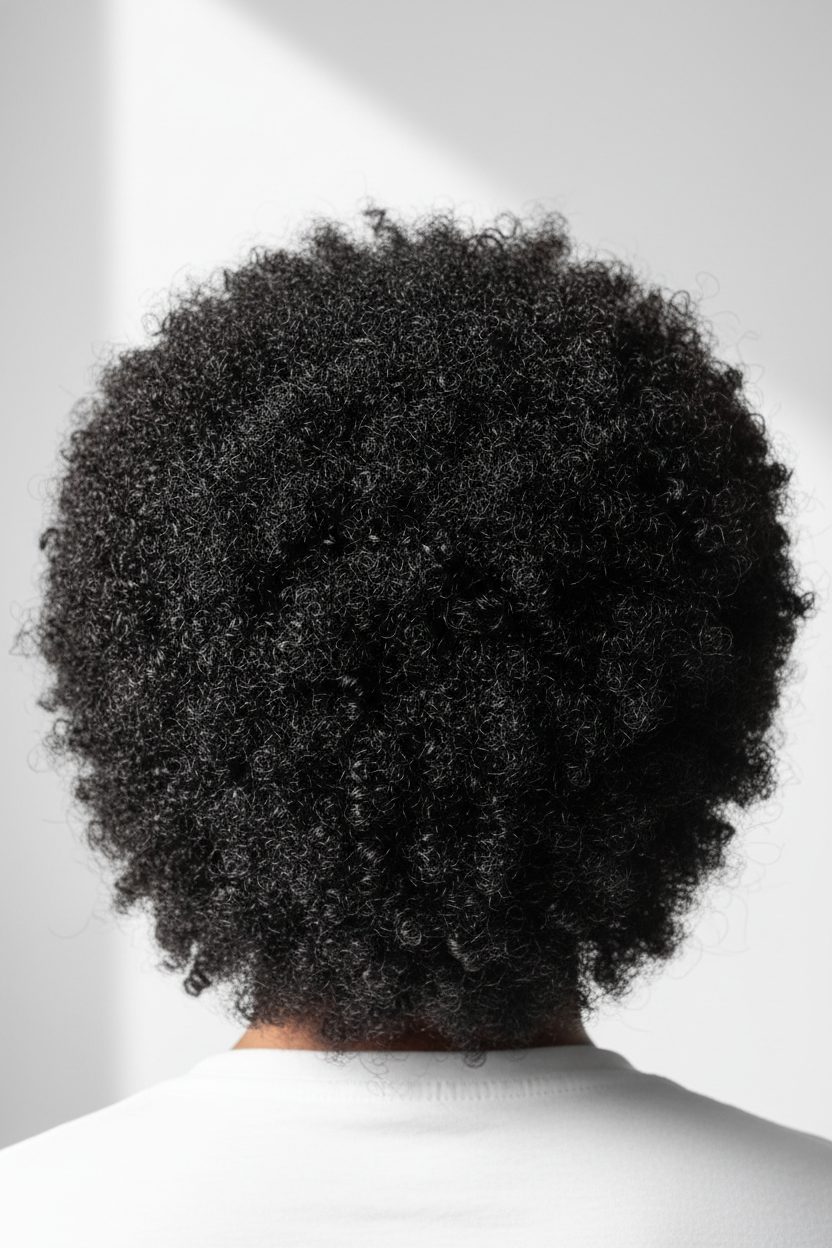 Moisturized Male African Hair